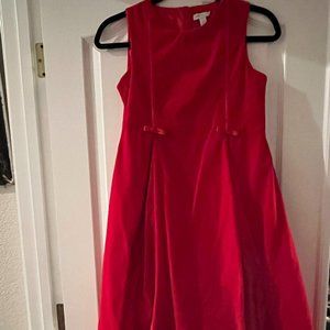 Red Sleeveless Velveteen Holiday Dress Girls Size 14